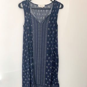 Two by Vince Camuto Nordstrom Boho Navy & Black Shift Dress | XS